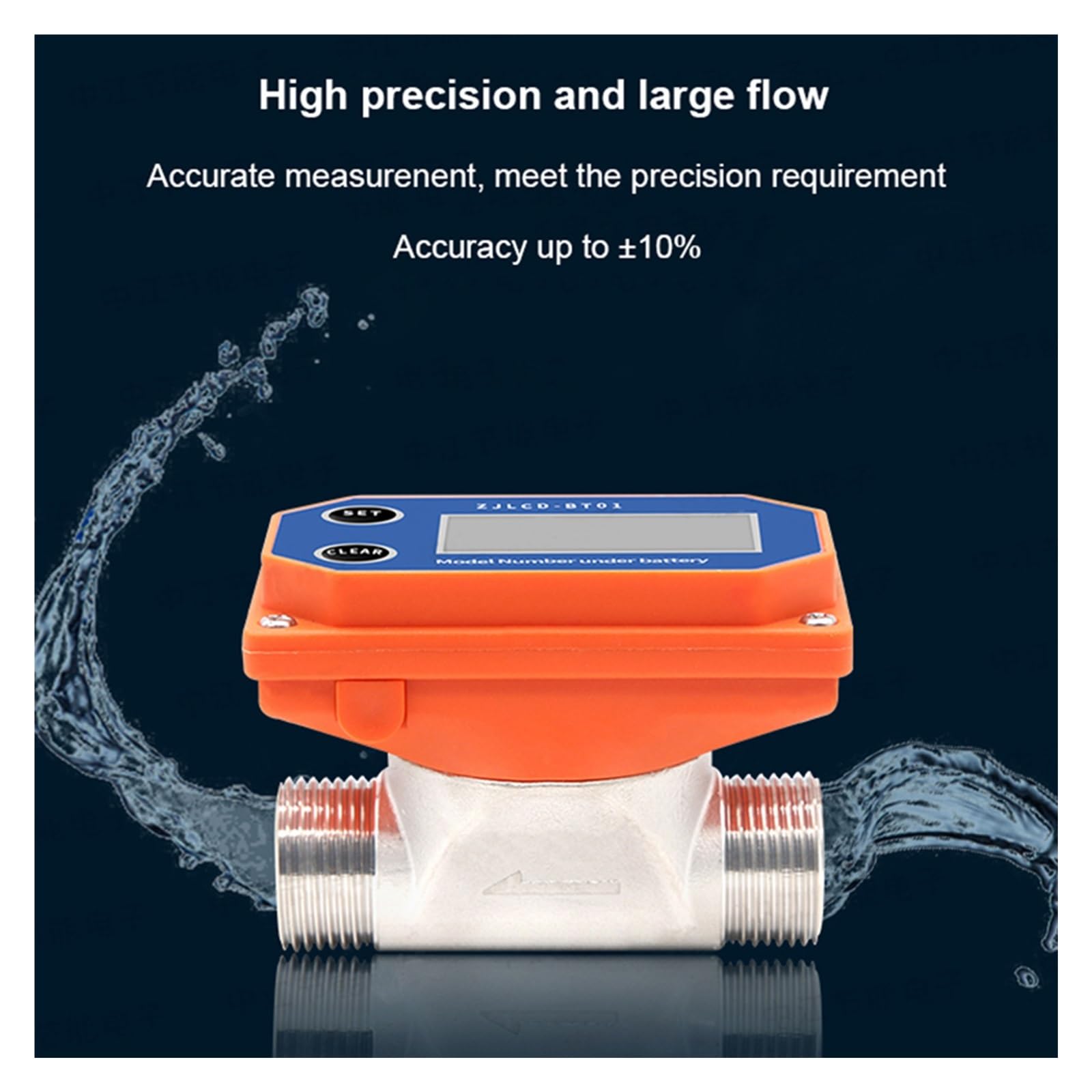 Medidor De Agua, Dn25, Caudalímetro con Pantalla Digital, Sensor De Caudal, Resistente A Ácidos Y Álcalis para Riego Agrícola.