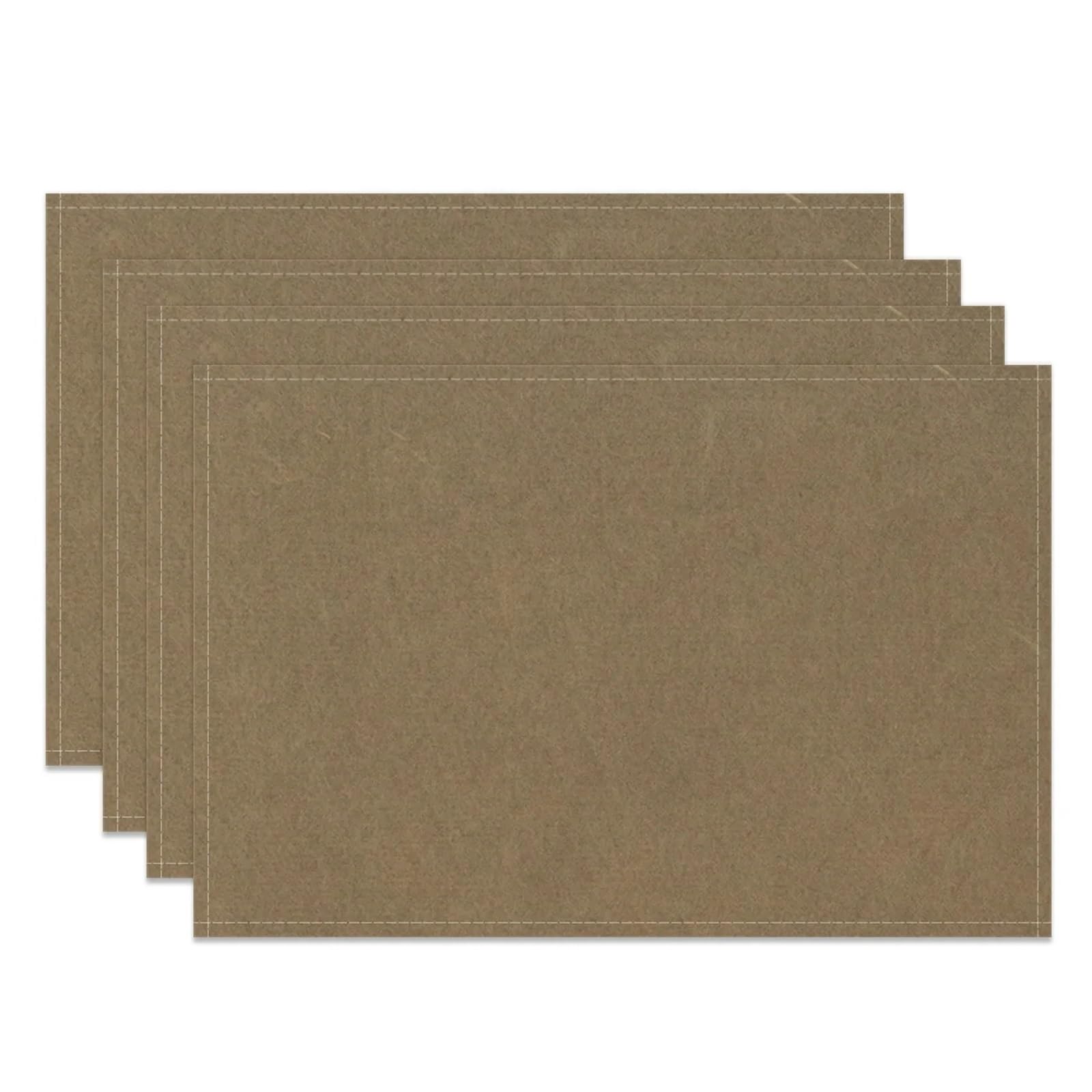 Napperons simples en lin pour décor de cuisine et bureau | Set de table minimaliste chic