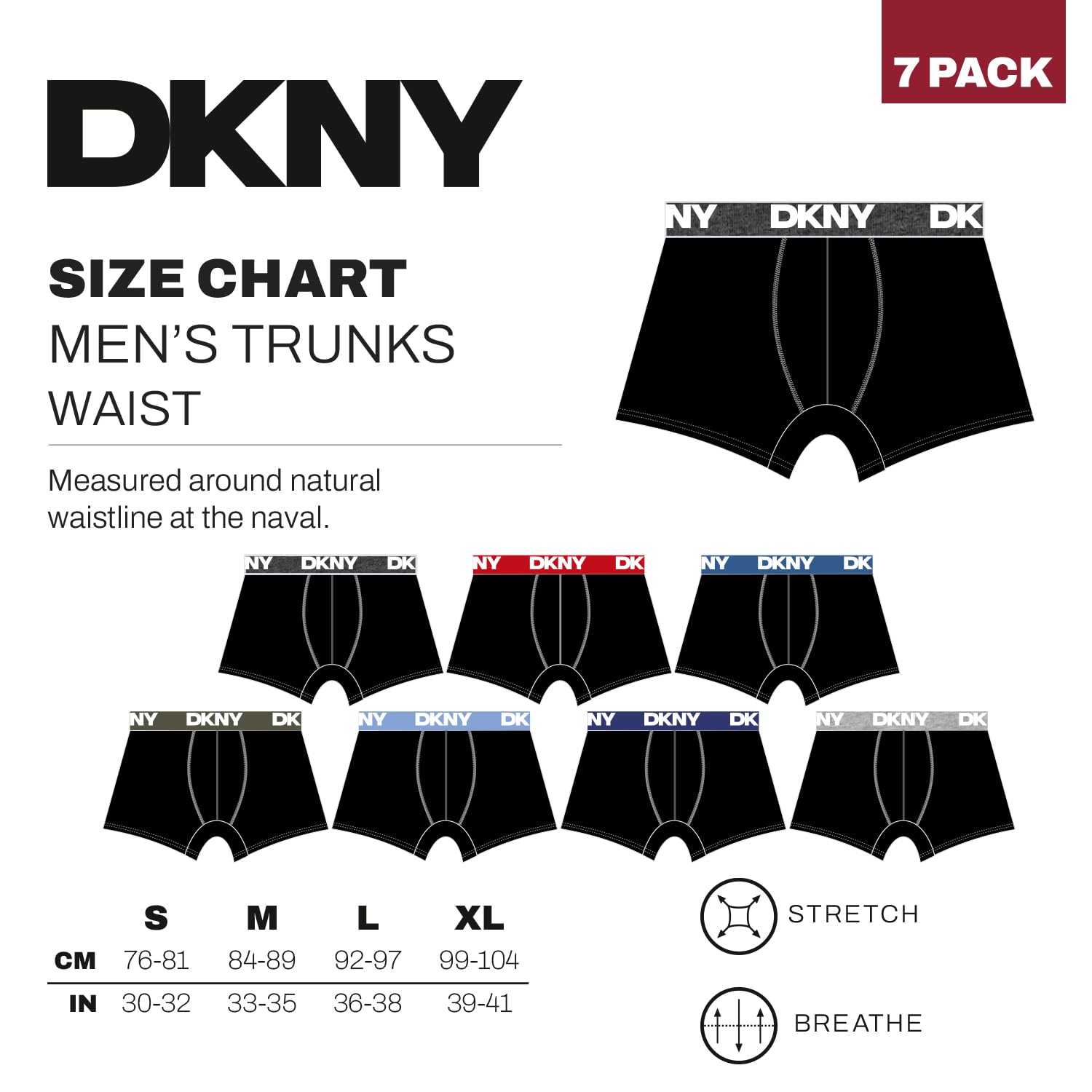 DKNY Seattle Boxer Uomo in Cotone | Boxer Uomo Cotone Elasticizzato Morbido e Traspirante | Intimo Uomo Pantaloncini Comfort | Mutande Cotone