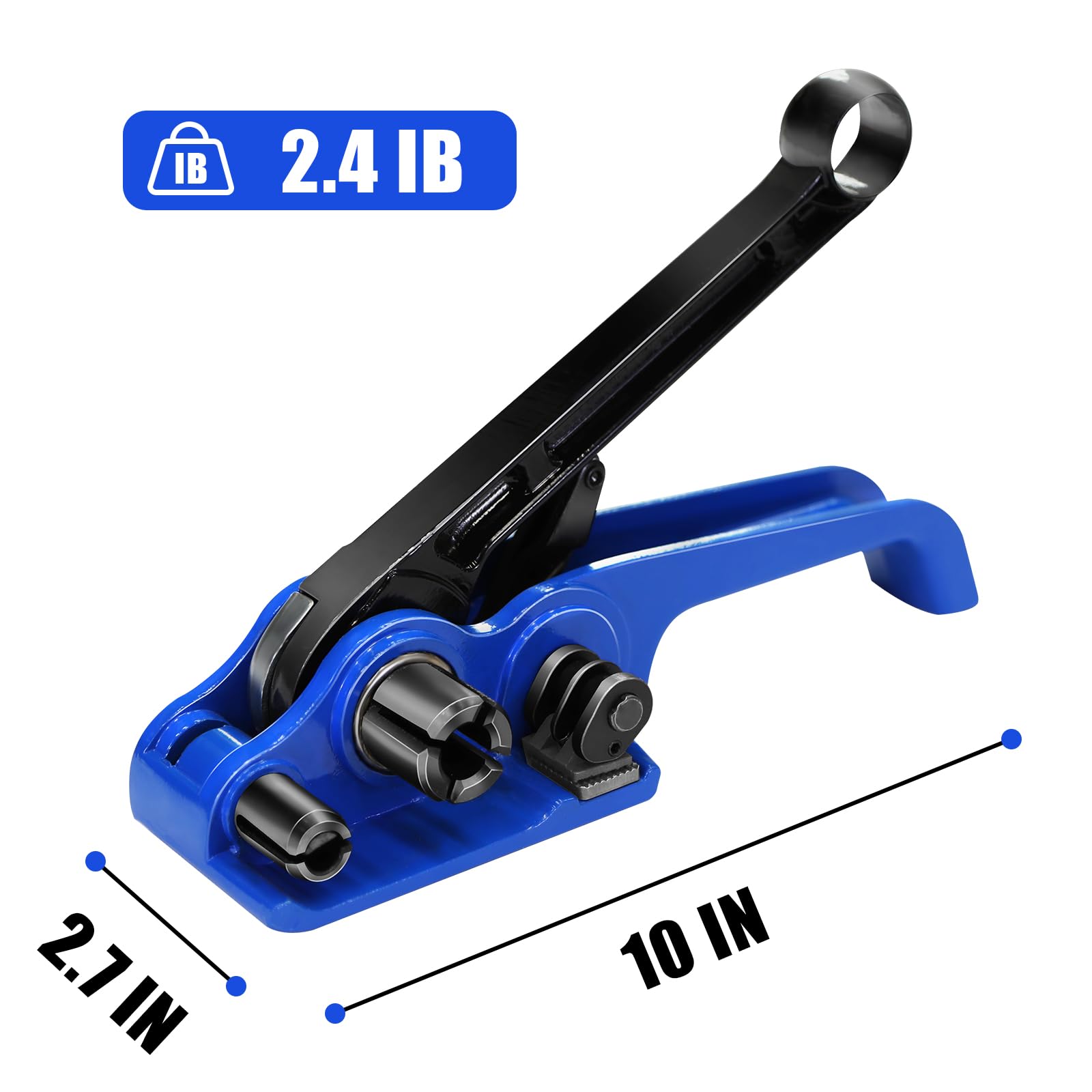 Tendeur et Coupe-Ceinture Robustes, Outils d'emballage manuels, guindeau pour Sangles en Polyester de 1/2" à 3/4" de Largeur (roulement pivotant Silencieux)