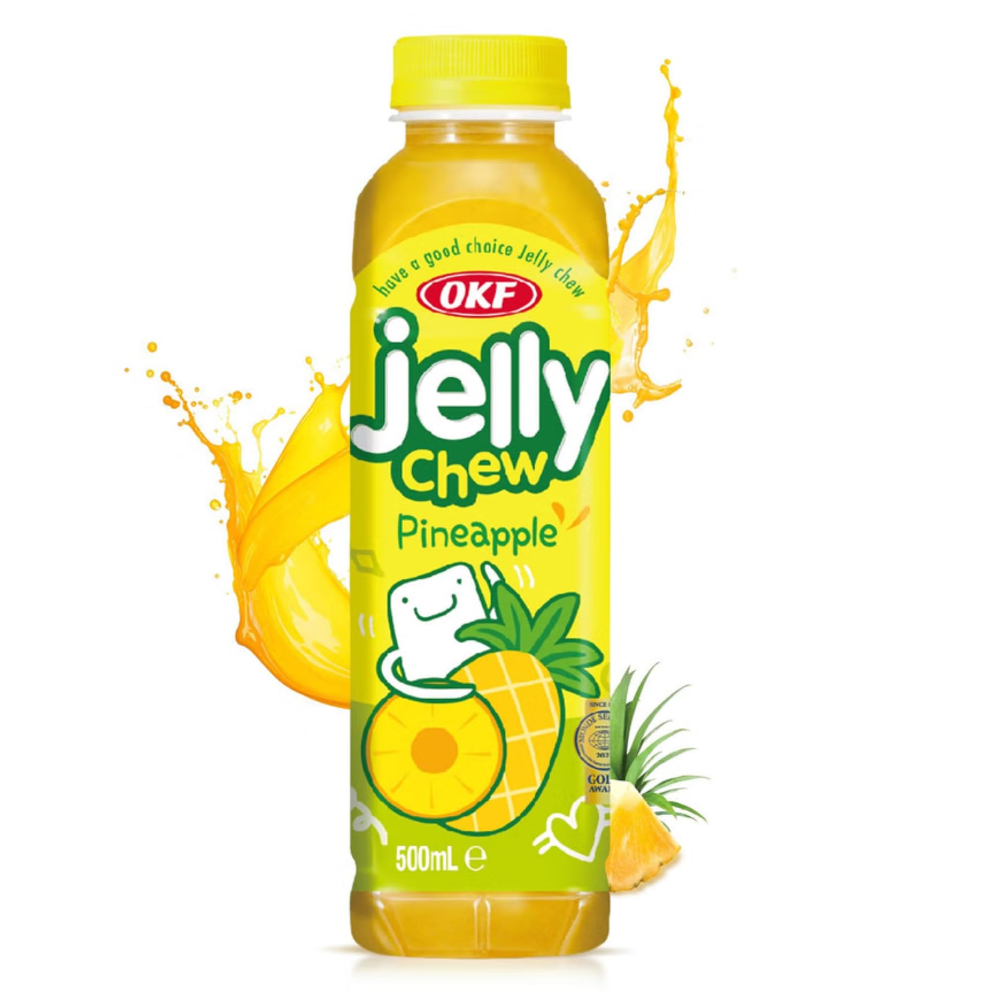 HU TASTE - Mix Discovery Bevande Asiatiche: OKF Jelly Chew & Aloe Vera King - Succhi di Frutta con Pezzi di Gelatina e Cocco - Cocco da Bere, Litchi, Mango e Ananas - Box Merenda Esotica