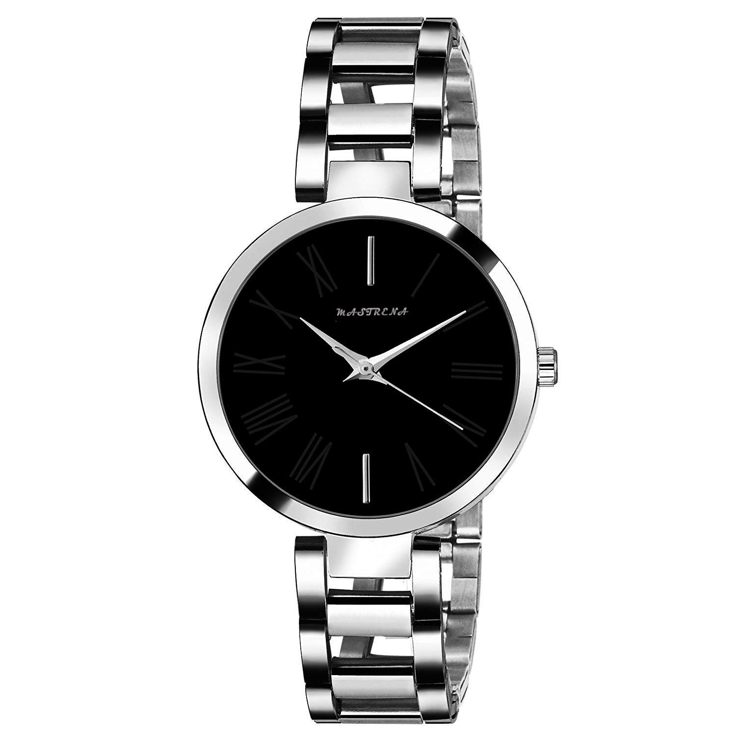 MASTRENA Analog Girls (Black Dial Color Silver Stainless Steel Chain Bracelet Watch) (B07X6QNSQK) Amazon Price History, Amazon Price Tracker
