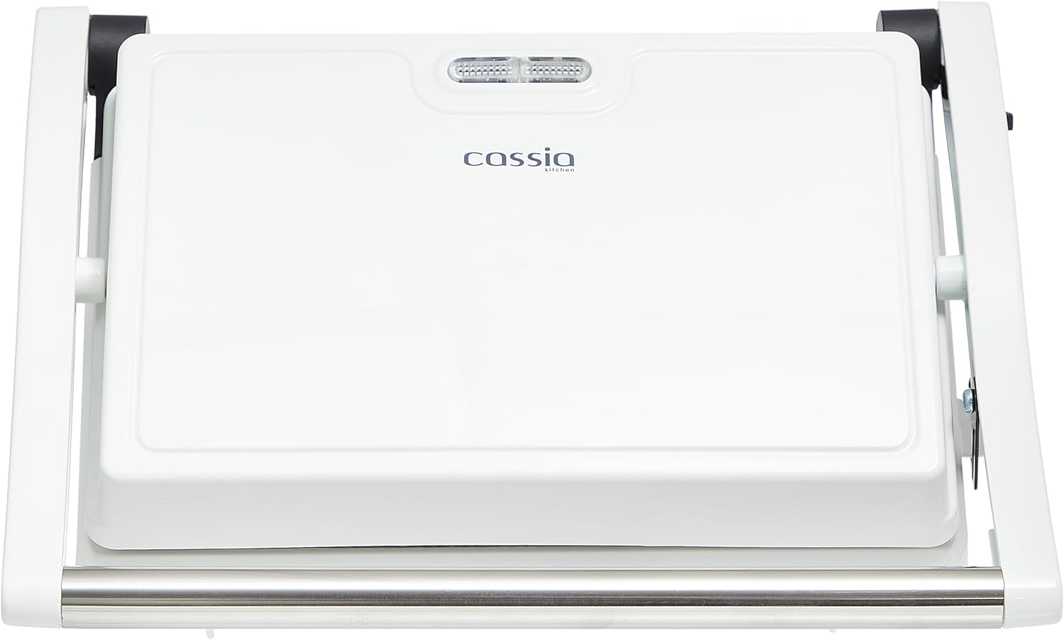 Cassia Panini Maker - 750 Watt 2-Slice Press Grill with Indicator Lights | Opens 180 Degrees | Double Sided Heating | Non-stick Cooking | Cool Touch Handle | Easy to Clean, Cream