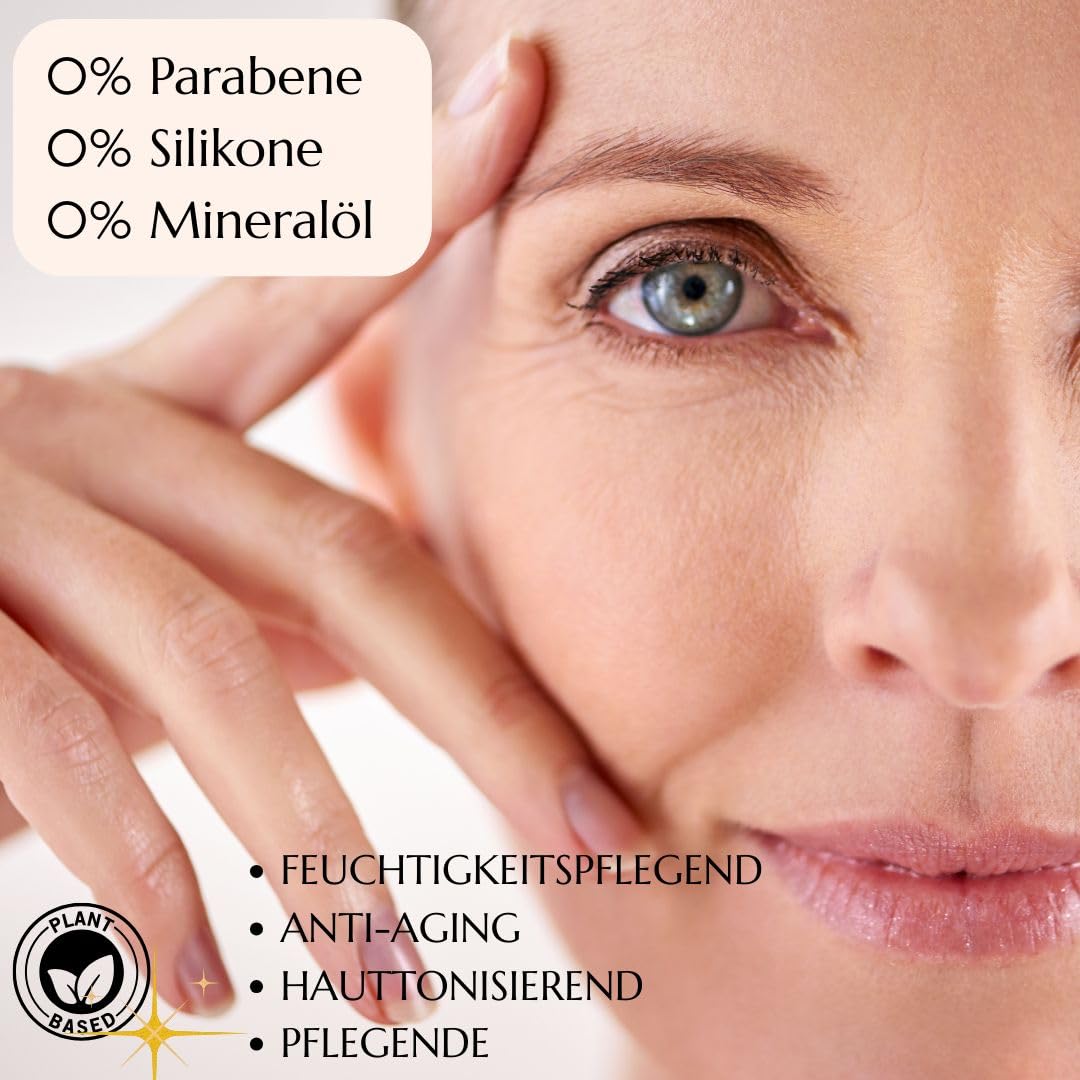 Green idea Schlangengift Gesichtscreme mit Hyaluron & Arganöl – Peptide Creme Straffende Anti Aging für reife Haut – Feuchtigkeitsspendende Gesichtspflege - Gesicht, Hals & Dekolleté – 50 ml