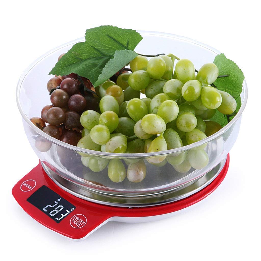 3 kg / 0,1 g Wagi kuchenne Akumulatorowe wagi cyfrowe Waga spożywcza Elektroniczna waga kuchenna ze stali nierdzewnej, podświetlany wyświetlacz LCD 10,8 (5 kg / 1 g) Stylowa, bardzo smukła konstrukcja