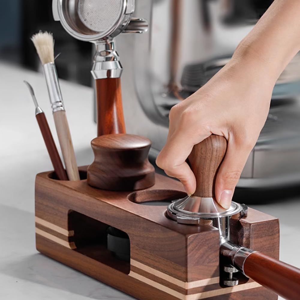 Amazon｜Fiegcit コーヒータンパーステーション 木製エスプレッソ