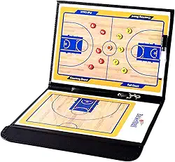 Prancheta Tatica Magnetica Basquete Treinador Tecnico Quadra Couro Basketball Basquetebol Basket