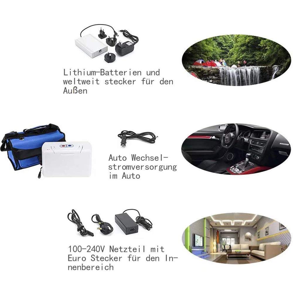 Generatore di Ossigeno Portatile, Generatore di O2 Concentratore di Ossigeno Piccolo Portatile da 1 L/min per Purificatore d'Aria per Auto per Uso Domestico e di Viaggio