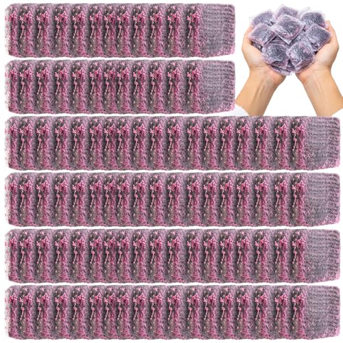 Image of Honeydak 150 Pack Separately Packaged Soap Pads, Metal Scouring Pads 2.5 x 2 Inch, 15 Gram Metal Wire Scourers Sponges for Stove Pot Pan Oven Kitchen Cooker Hood(Updated)