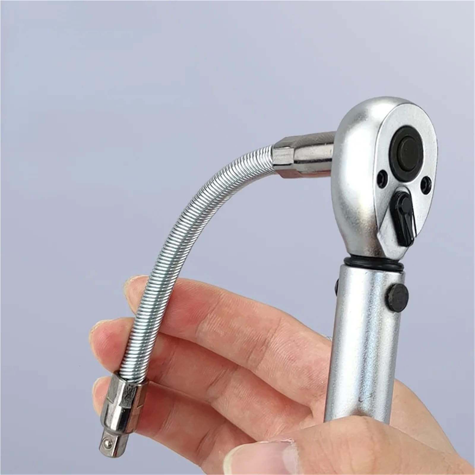 Prolunga Flessibile per Manicotti Chiave a cricchetto con bussola flessibile da 1/4", 3/8", 1/2", barra di prolunga, attrezzo regolazione manuale(1-2)