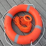 yeesport 28in Boat Safety Throw Ring, 5.5lb Standard Life Ring with 98.4ft Water Floating Lifesaving