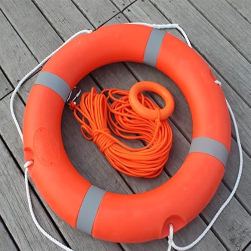 Yeesport 28In Boat Safety Throw Ring, 5.5Lb Standard Life Ring With 98.4Ft Water Floating Lifesaving Rope Set, Outdoor Professional Throwing Ring With Reflective Strips #TOP25