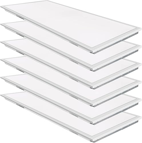 WEIZE (6 Pack 2x4 FT LED Flat Panel Troffer Light, 304050W 3-Wattage Selectable, 5000K Recessed Back-Lit Drop Ceiling Light, 0-10V Dimmable Lay in disponible en Yaxa El Salvador