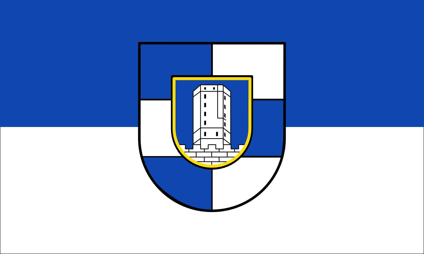 Drapeau Adelebsen grand format officiel de la municipalité allemande