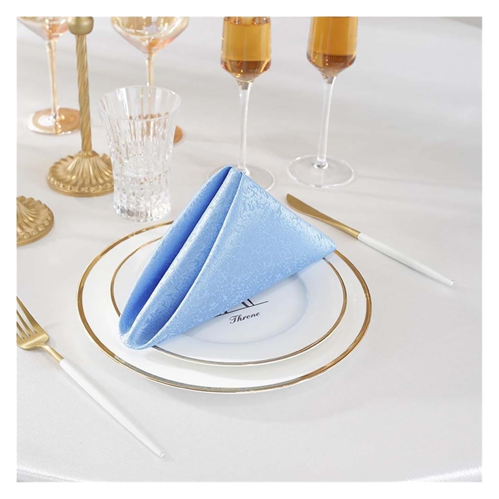 Cotton Table Napkins, Table Napkins Multicolor ester Jacquard 10-Pack 45x45cm Reusable Dinner Napkin(Type 28)