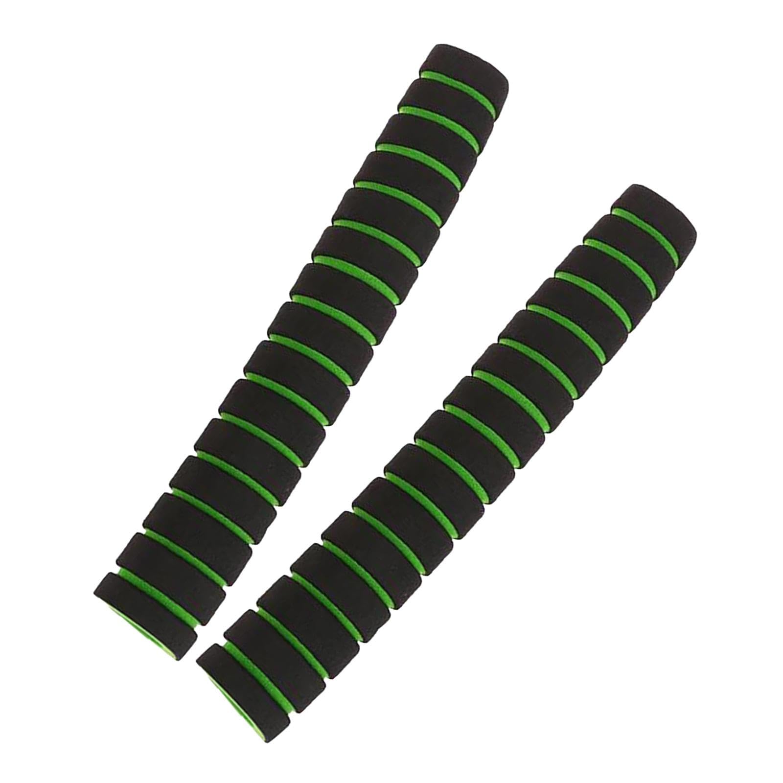 harayaa 2Pcs Foam Tubing Grip Foam Handle Cover, Sponge Foam Handle Handlebar Grip Pull up Grip for Fitness Bike Workout, Accessories, Green