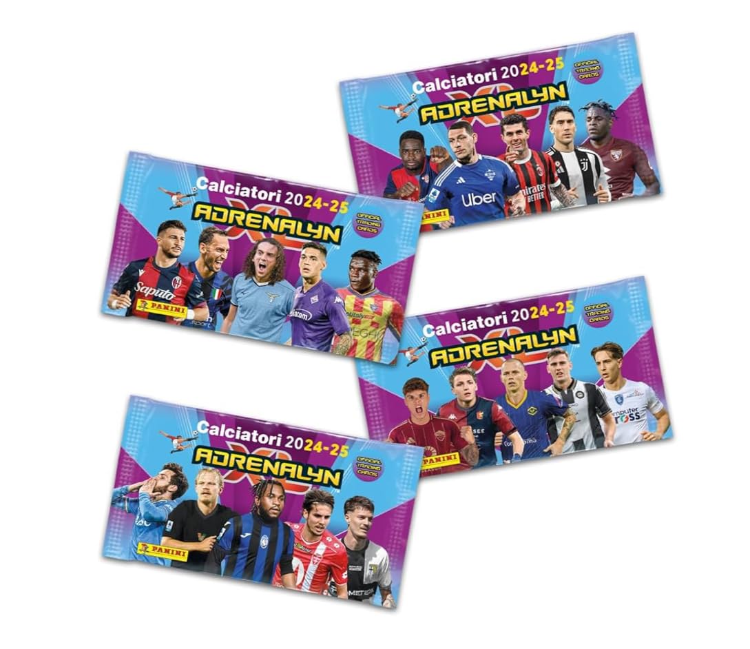 RACCOGLITORE ALBUM STARTER PACK CON 4 BUSTINE DI CARD ADRENALYN XL 2024/2025 CALCIATORI PANINI + 3 LIMITER EDITION + ...