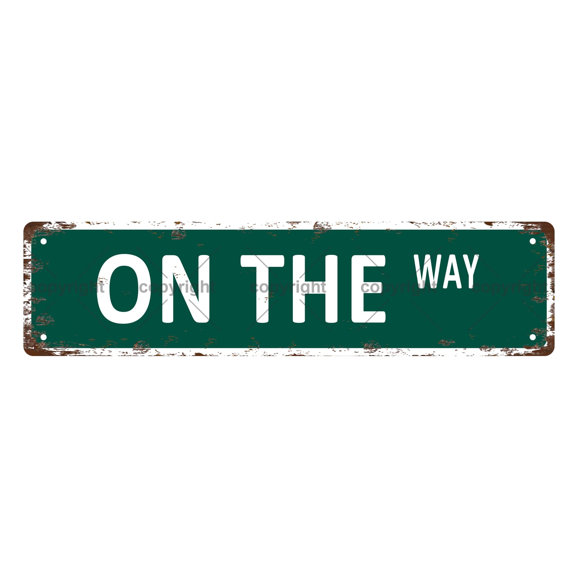 ON THE Way Mental State Metal Tin Street Sign Bar Cafe Garage Cave Home Room Wall Bathroom Farmhouse Garden Porch Patio Decor,4x16 Inch