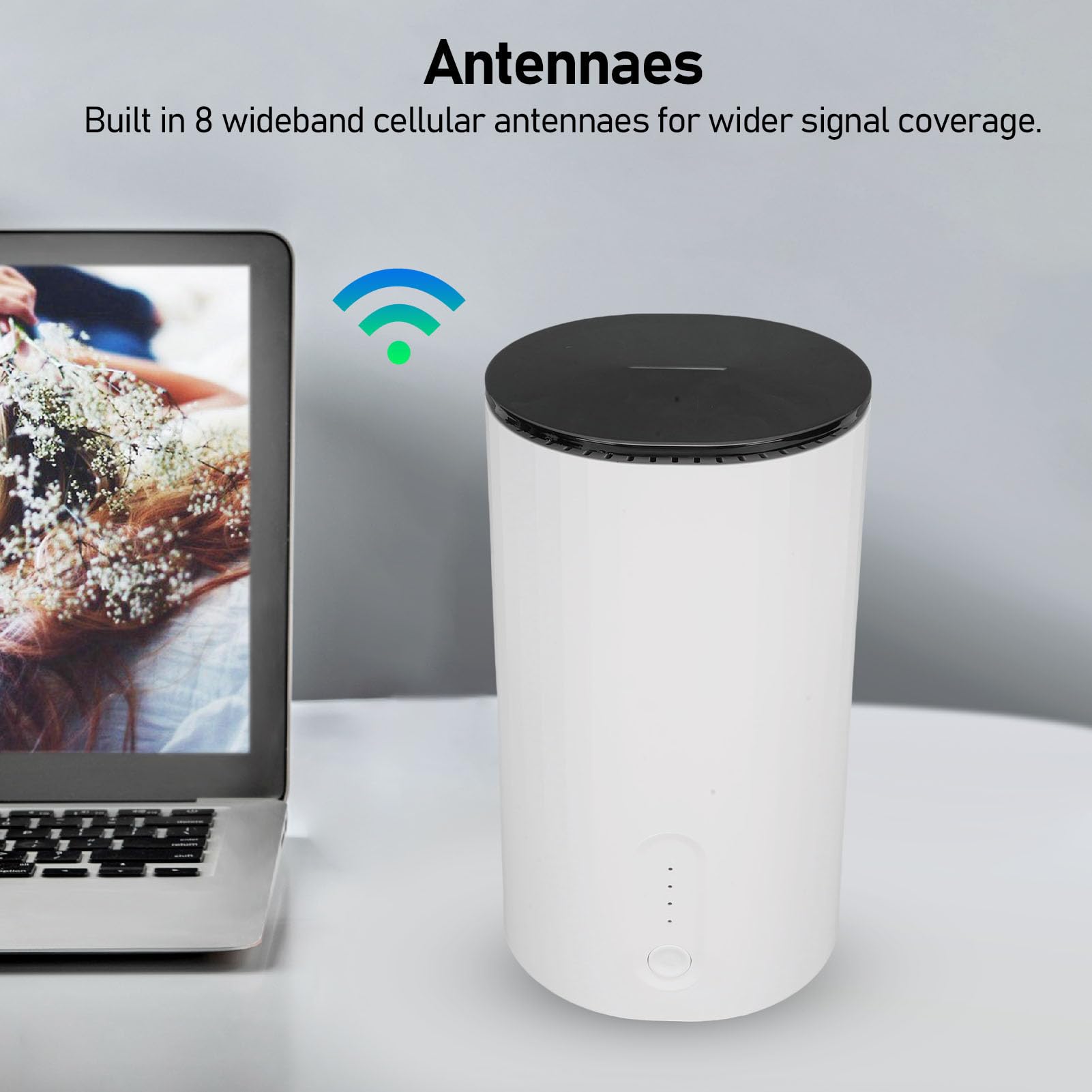 Goshyda Router 5G, Router WiFi 6 CPE 5G con 2 Slot per Schede SIM, 8 Antenne Cellulari a Banda Larga Integrate, Supporta 50 Utenti, per Streaming di Giochi Interni Domestici (Spina europea)