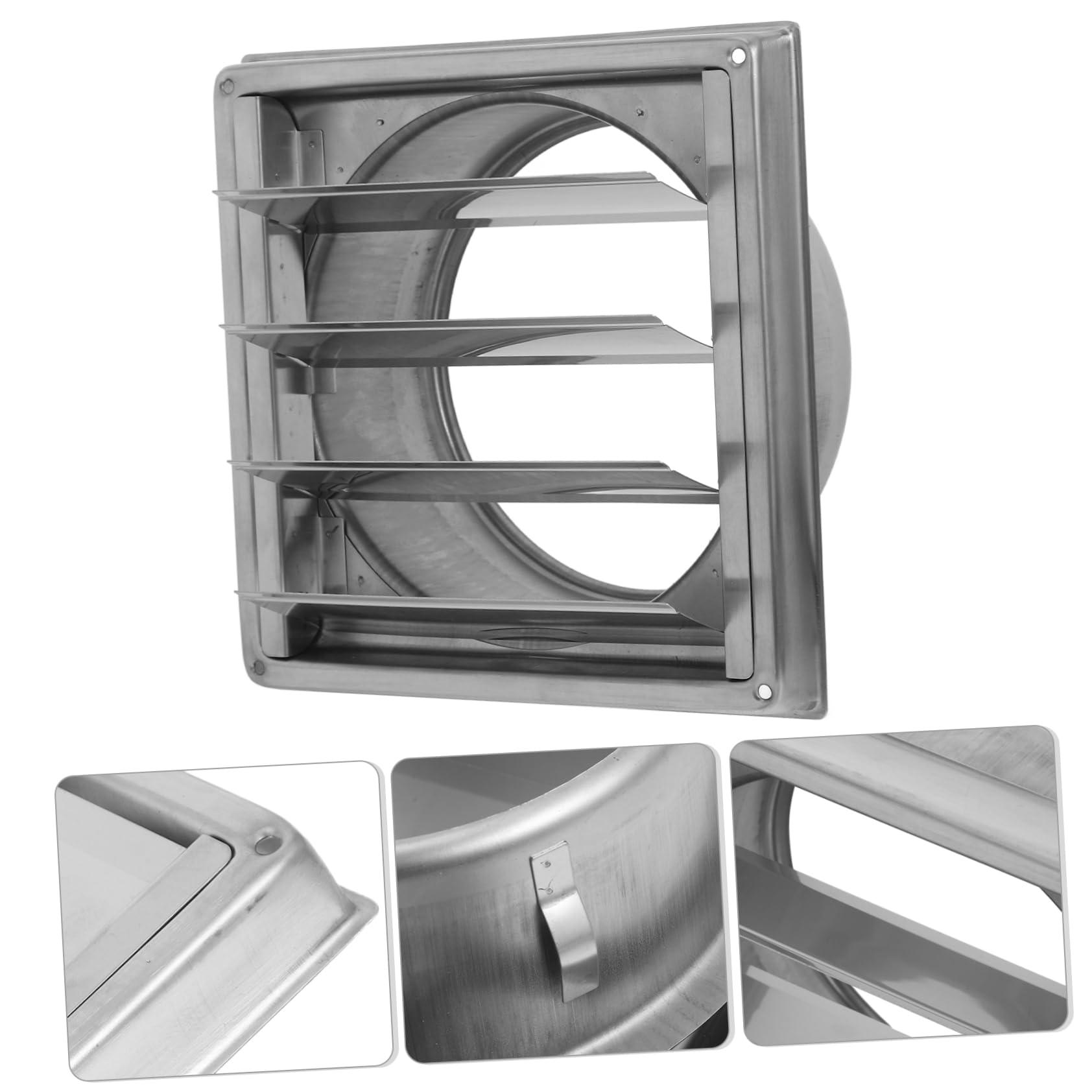NUOBESTY Rejilla de Ventilación Cuadrada Color Plata de Acero Inoxidable Cubierta de Ventilación y Duradera para Baño y Edificios Comerciales