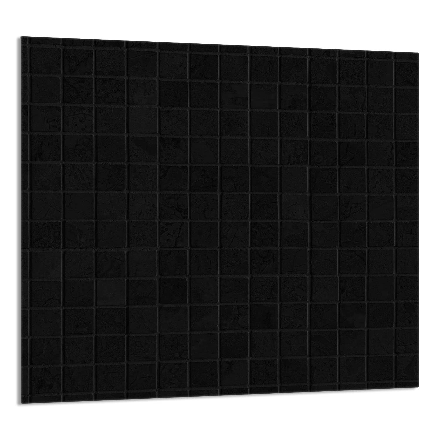 Szklany panel ochronny do kuchni Lacobel, szklana płyta ochronna na kuchenkę, 65x60 cm, szklana deska do krojenia, ochrona przed rozpryskiwaniem, uniwersalna, CZARNA