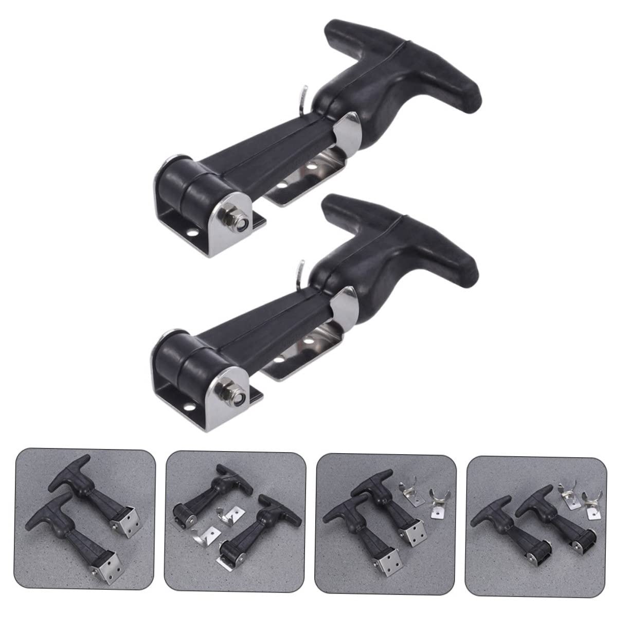 BUTIFULSIC 2pcs Buckle Toolbox Replacement Latches for Cooler Draw Clasp Handle Quick Fist Straps Elastic Door Adjustable Draw Adjustable Hand Grip Draw Latch for Machine Cart Latch Rubber