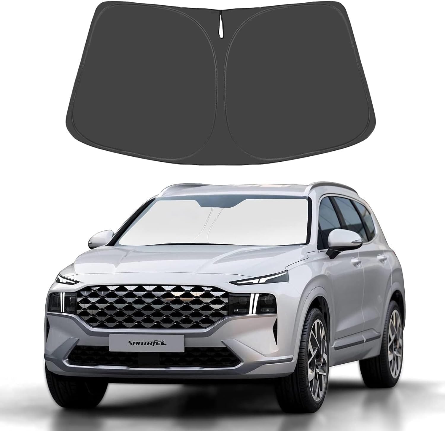 Proadsy Custom Fit Car Windshield Sun Shade for 2019-2026 Hyundai Santa Fe