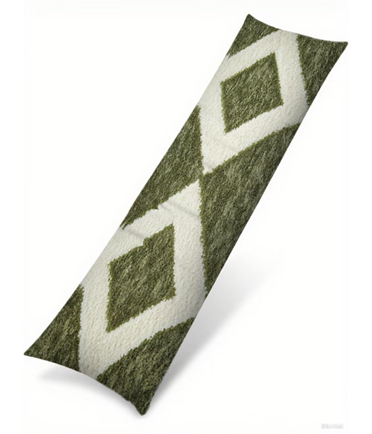 Seitenschläferkissen Bezug 50 x 150 cm Grün Kissenbezug Geometrie Muster Side Sleeper Pillow Case, Doppelseitig Drucken Samt Body Pillow Langes Kissen Seitenschläfer Schwangerschafts kissen B1-1193