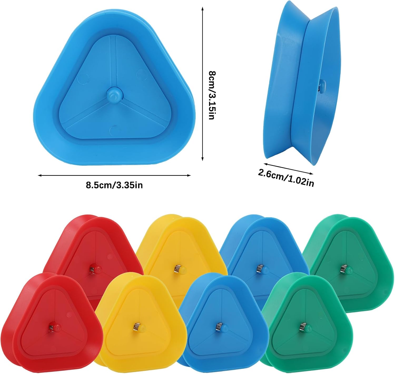 Playing Card Games Holder,8 Pack Triangle Shaped Hands-Free Playing Card Holder for Kids,Adults,Seniors,Poker Parties,Family Card Game Nights&Classroom Activities,4 Colors,Set of 8 image 2