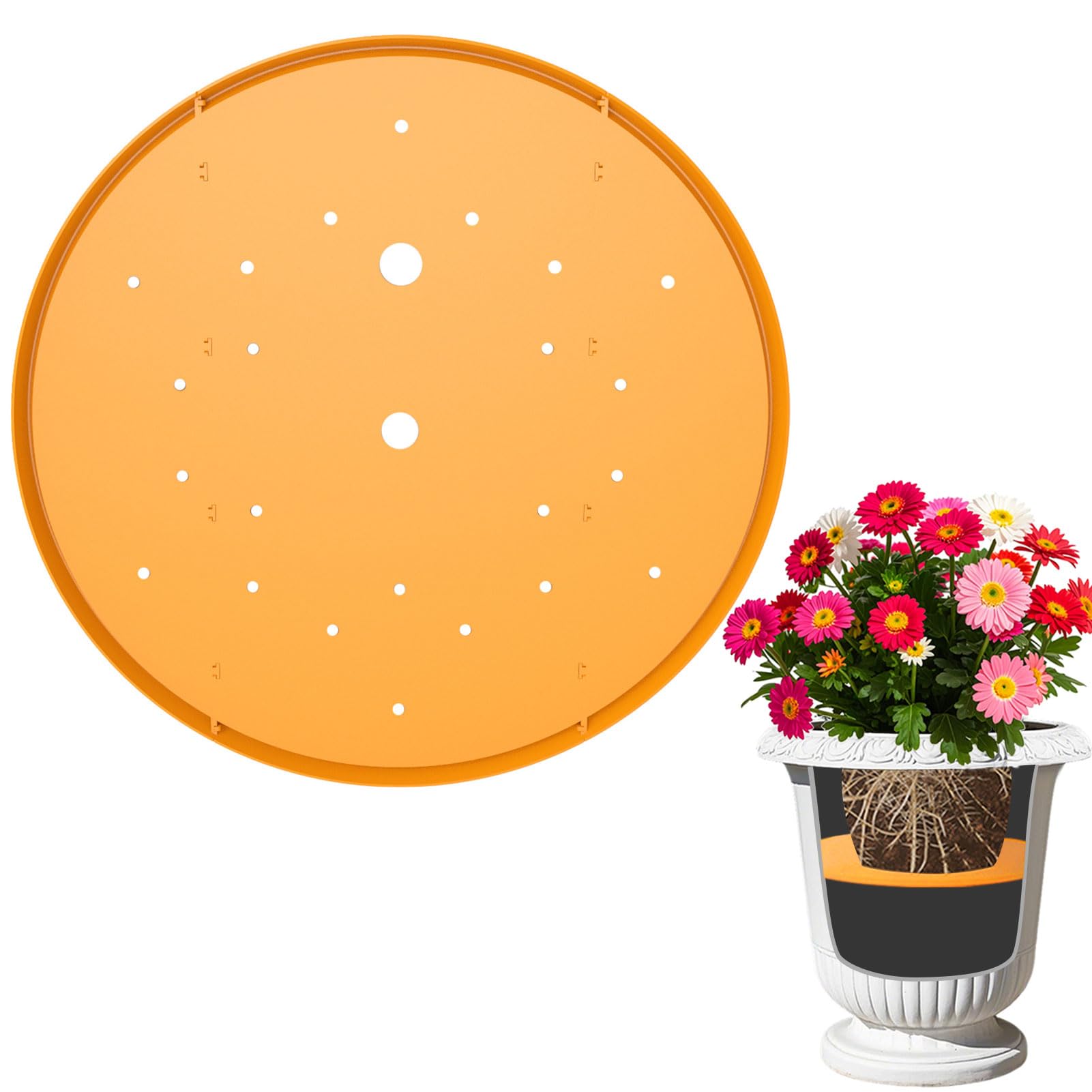 Photo 1 of ShineSirius 18 inch Round Planter Inserts with Drainage Holes,Flower Pot Filler Insert for Large Round Planters,Planter Fillers for Less Soil Needed Gardening Indoor & Outdoor Use