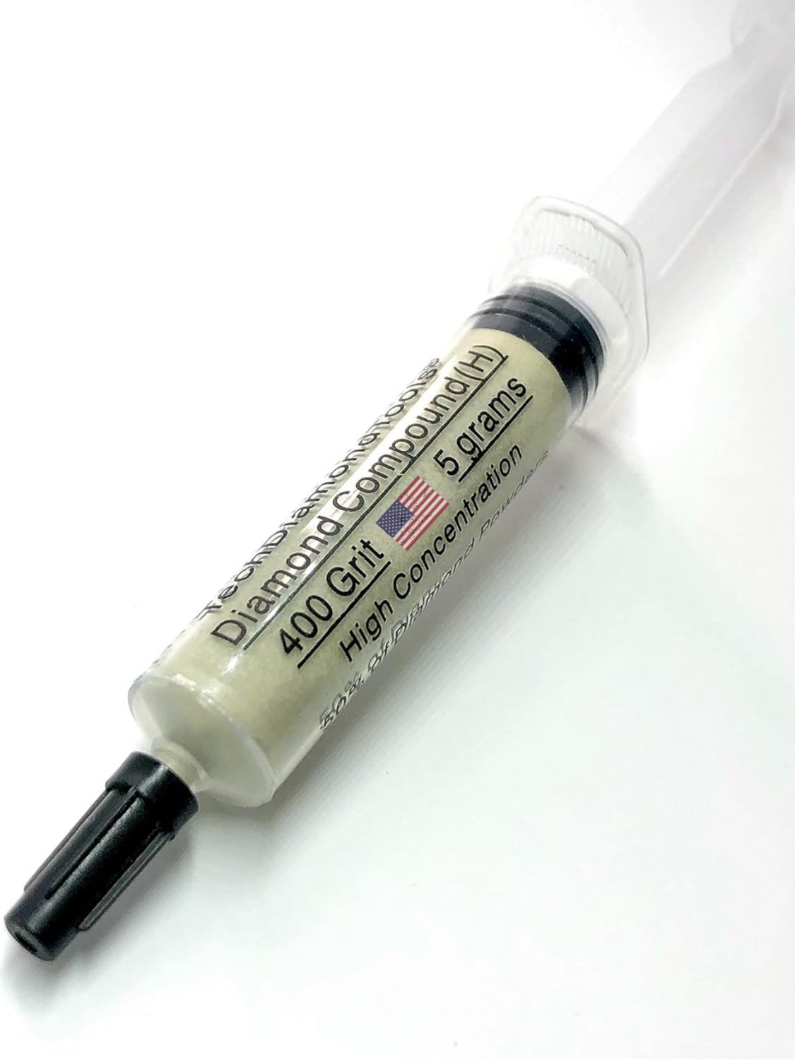 TechDiamondTools Diamond Lapping Paste Polishing Compound USA Made 400 Grit Mesh 54-80 Microns Lapping Compound for Rock Glass Metal Jewelry Resin Marble with High Concentration of Diamond Powder