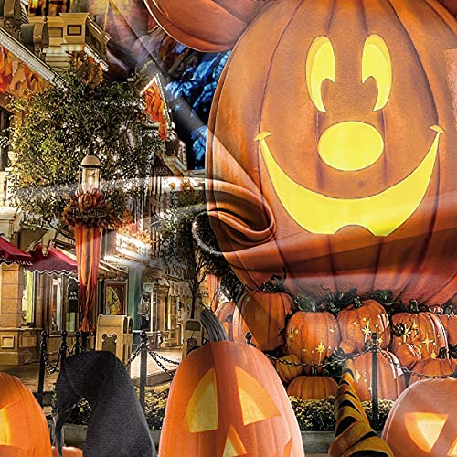 Dephoto Halloween Shower Curtain For Bathroom Kids Cartoon Pumpkin Wizard Hat Moon Castle Star Street Lamp Poliester Fabric Decoration Water Proof With 12Hooks 72X72Inch #TOP4