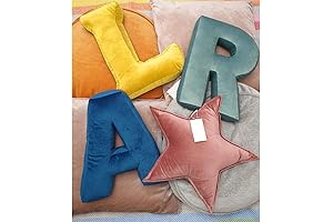 Cozy Velvet Letter L Throw Pillow