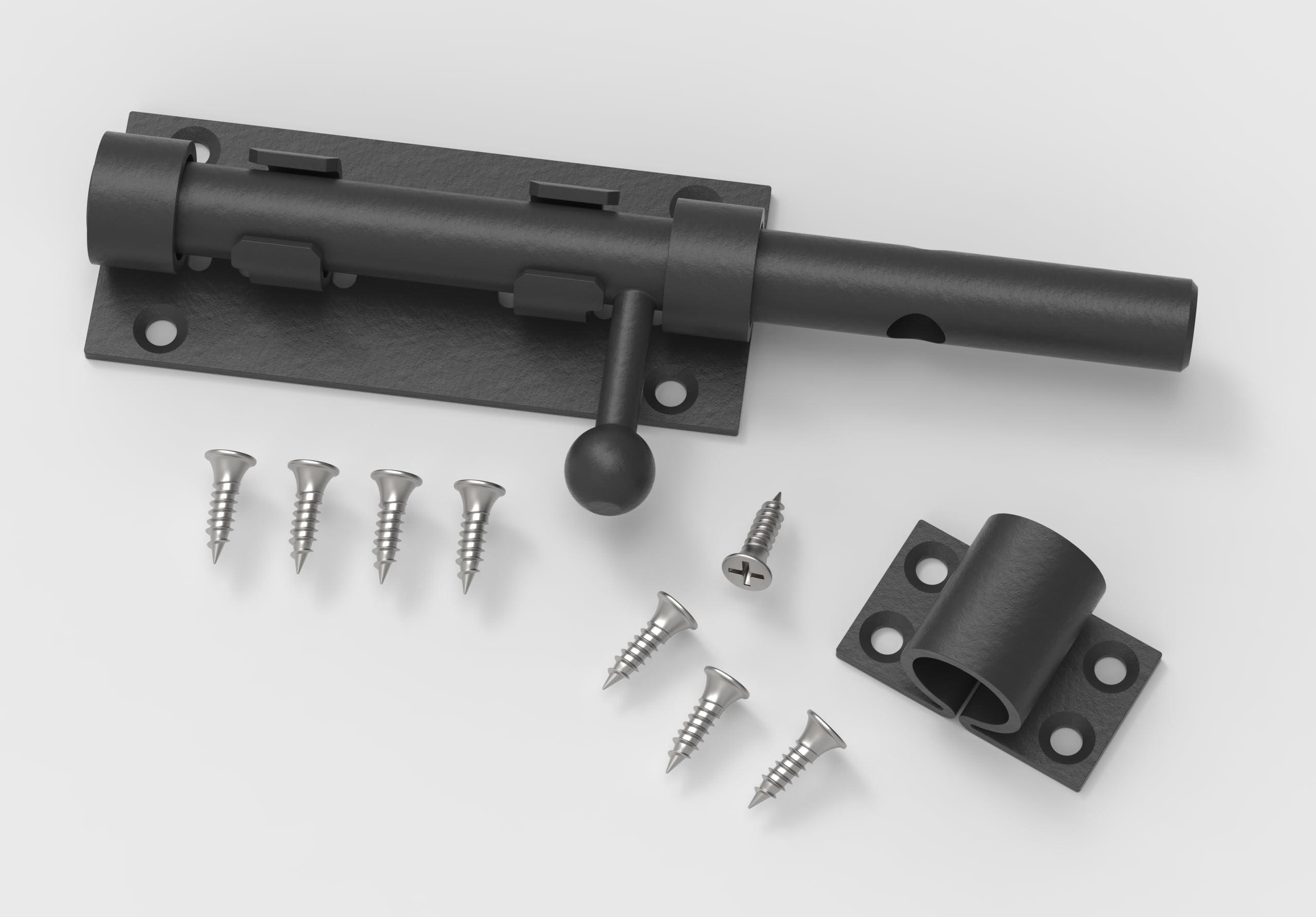 Cerradura de puerta de entrada sin llave, cerradura de metal de seguridad para puerta, pestillos deslizantes resistentes para puertas al aire libre, con herrajes para agujeros de candado, para vallas