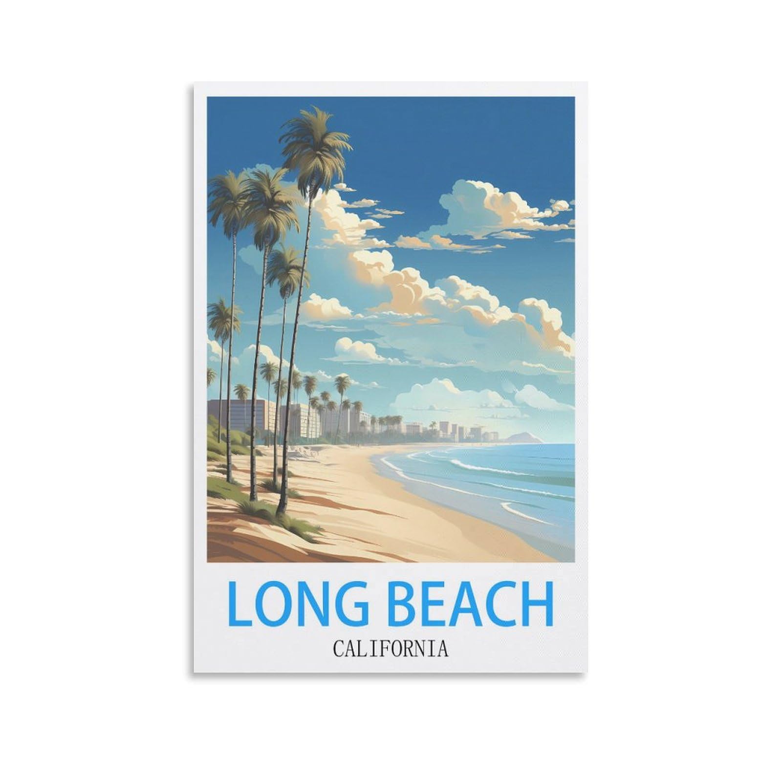2000 Piece Jigsaw Puzzles for Adults，Long Beach California Posters 2000 Piece Puzzle Educational Games Home Decoration Puzzle 100x70cm