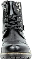 Vista 4 de Bruno Marc Men's Motorcycle Combat Boots Zipper Biker Boot
