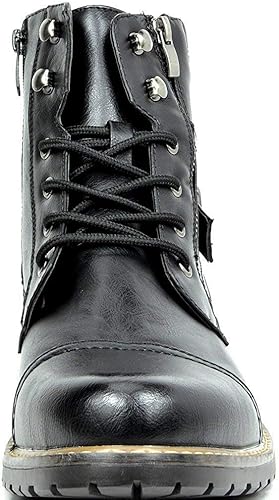 Miniatura 4 de Bruno Marc Men's Motorcycle Combat Boots Zipper Biker Boot