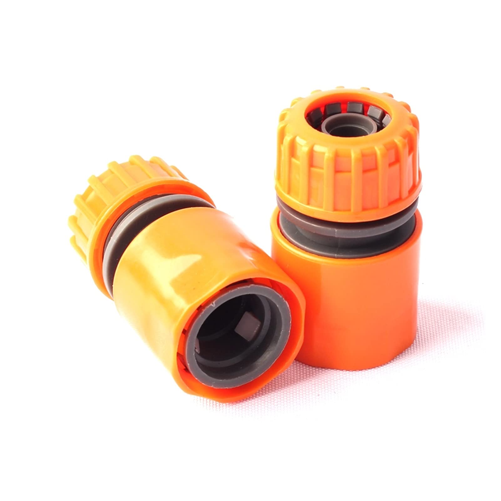 Gota de riego de jardinería 20pcs 1/2 pulgadas Adaptador de manguera de jardín lavado de autos pistola de agua Acoplamiento rápido Pulgar verde Pulgar Naranja Acoplamiento de plástico