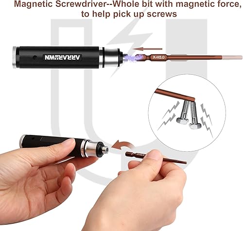 Miniatura 3 de Kit de herramientas de coche RC 4 en 1 juego de destornilladores hexagonales (0.059 in 0.079 in 0.098 in 0.118 in) con mango hueco, kit de