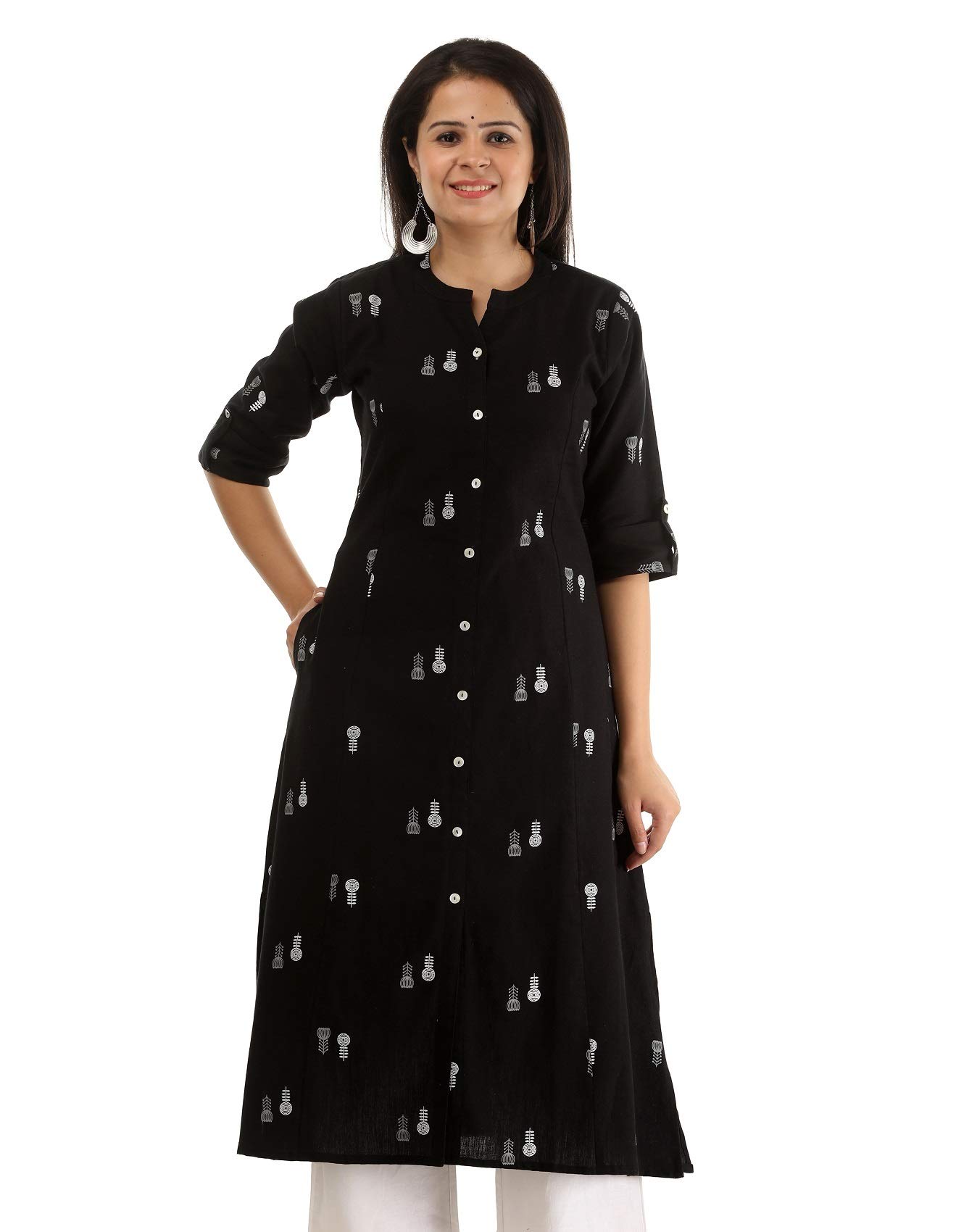 pistaa's Women's Cotton Relaxed Fit Straight Printed Kurta-picture-35