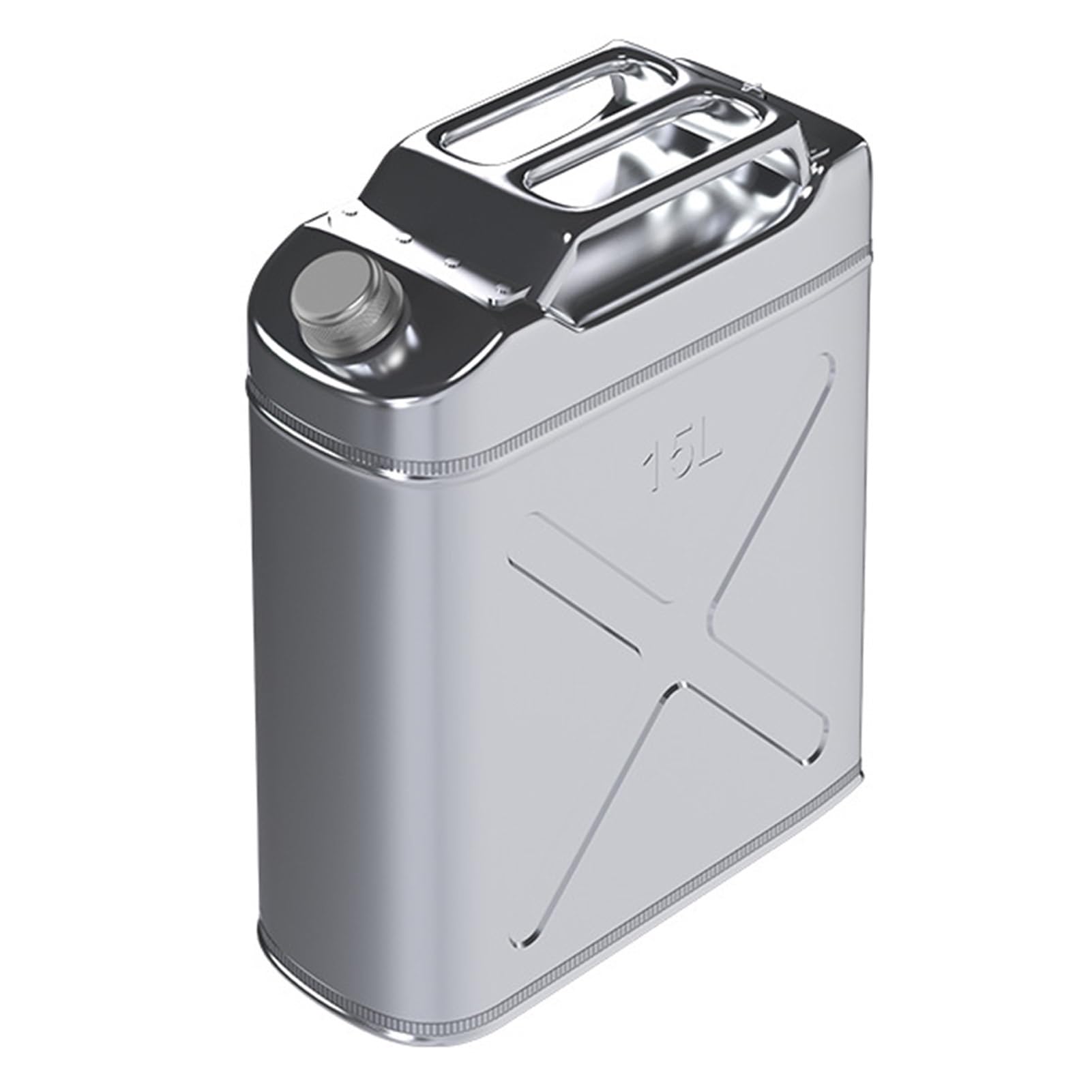 Bidons à Essence/Diesel de 5 L/10 L/15 L/20 L en Acier Inoxydable, pour Motos, Voitures, tondeuses à Gazon, Bateaux et Camping(15L)