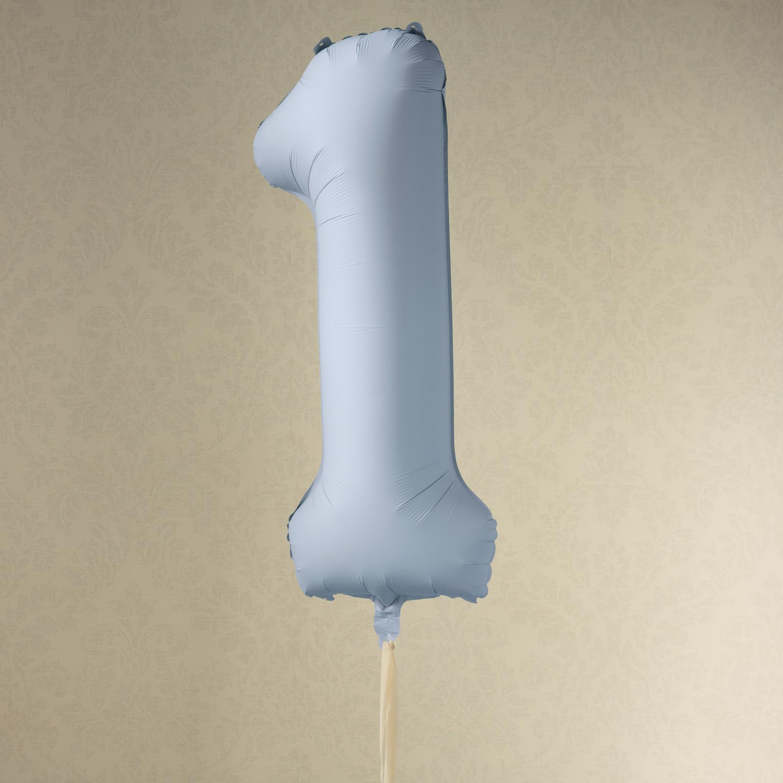 Misty Blue Number 1 Foil Balloon, Birthday Party Decoration
