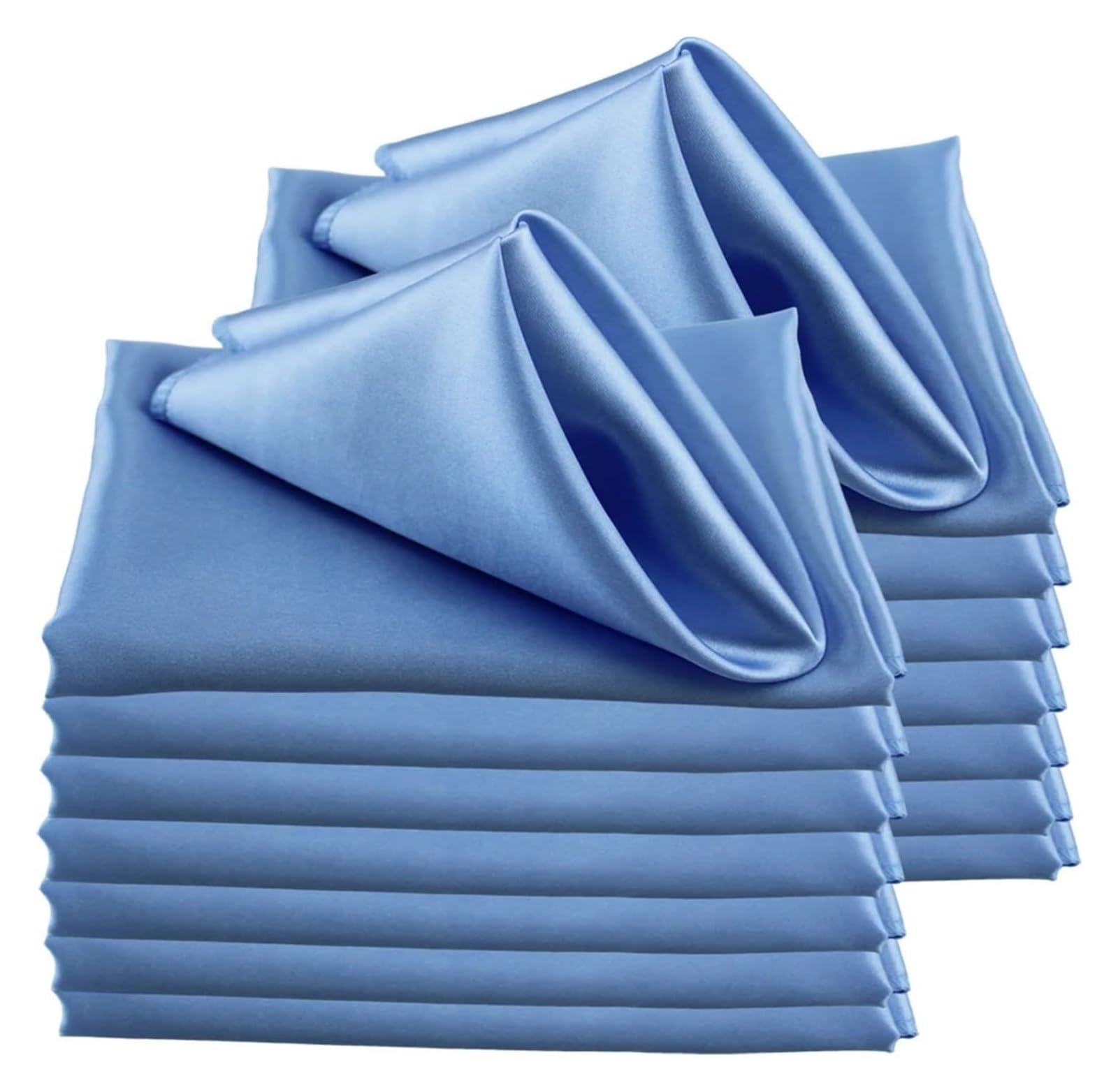 Cotton Table Napkins, Table Napkins 50pc 30x30cm Square Satin Multicolor(Blue)