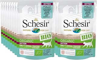 Schesir Cat Bio Kitten Monoprotein Chicken Wet Cat Food for Kittens 16 Bags x 85g product image