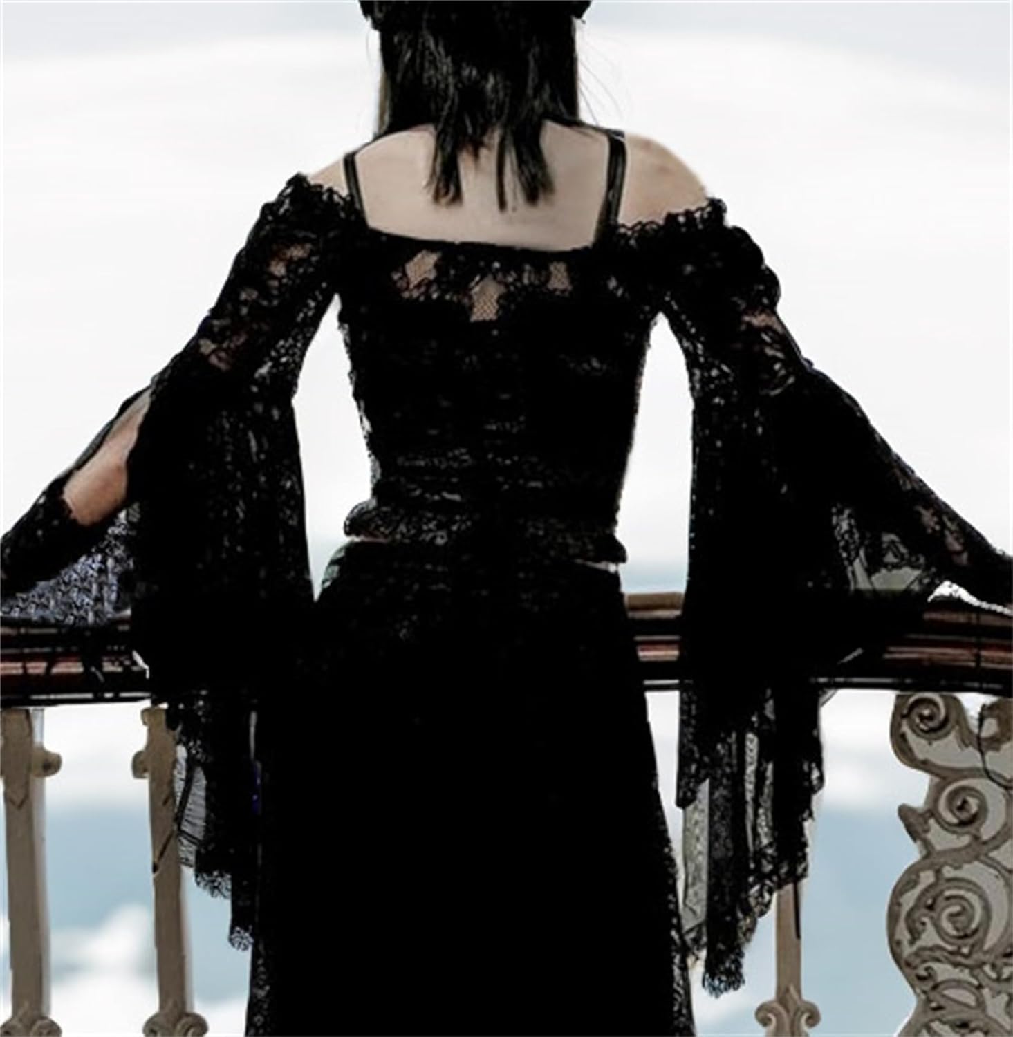 Victorian Bridal Shrug Crop Tops for Women Bohemian Goth Y2k Rave Emo - Image 3