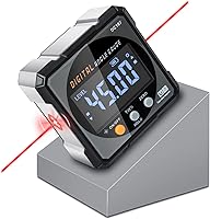 COROLLATA Digital Angle Finder with Laser - 4-Side Magnetic Inclinometer, Backlit Level Gauge for Table Saw, Woodworking & Hanging
