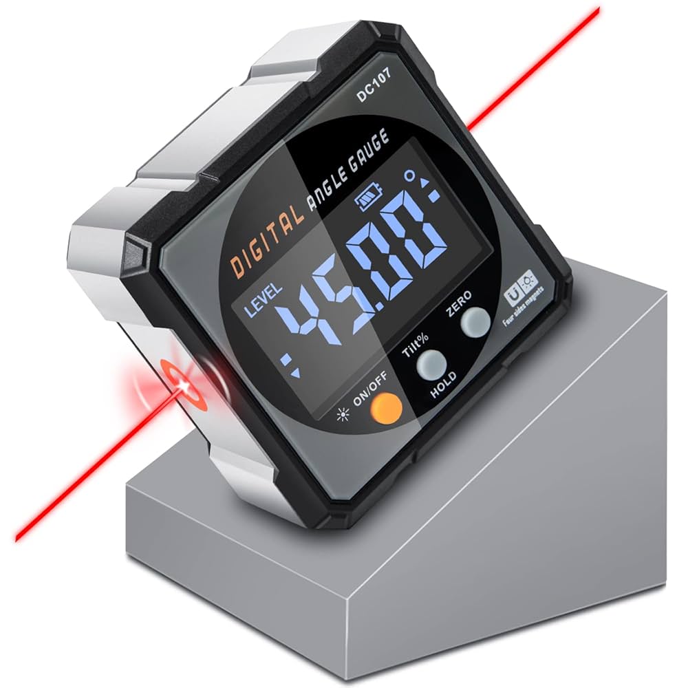 Amazon | Digital Angle Finder, 4-side Magnetic Level Box