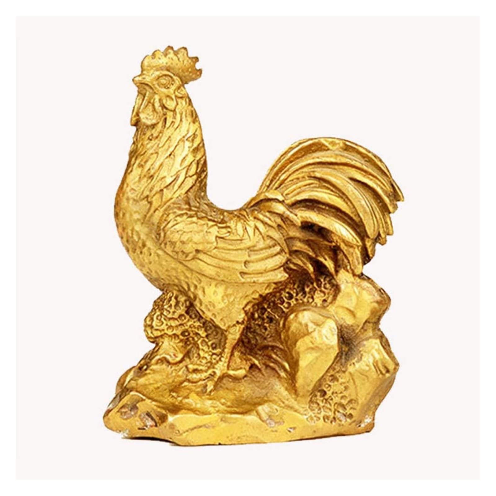 MNUvxzaewf Sculpture Tabletop Brass Figurines Decoration, Feng Shui Animal Statue Ornament, Chinese Charm(Chicken)