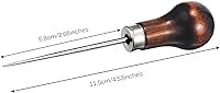 Vista 3 de 4 Pack Awl Tool Gourd Shape Wooden Handle Scratch Awl Tool Pin Punching for Leather Craft Cloth Pouch Hole DIY Handmade Maker Tool