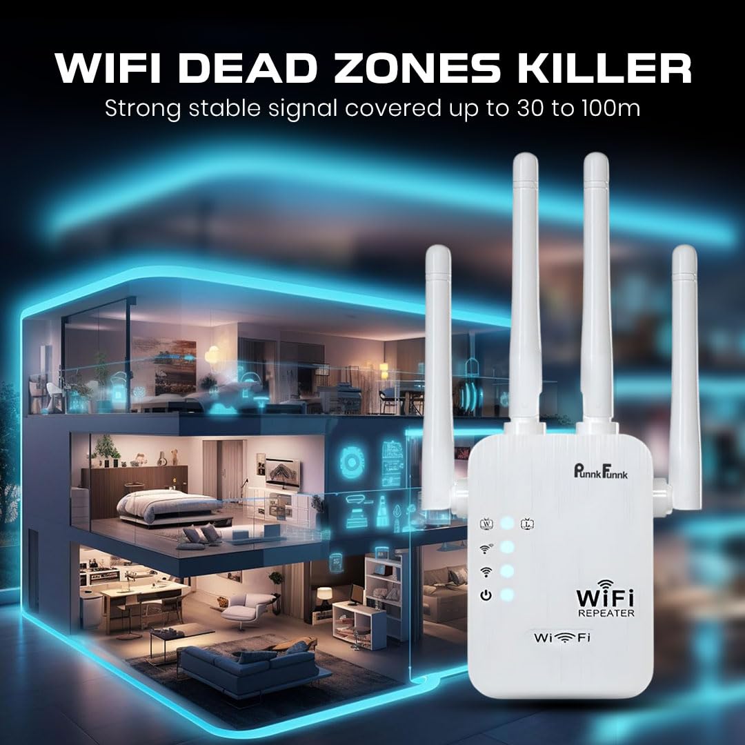 PunnkFunnk WiFi Extender - Boost Your Signal -6